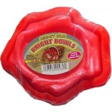 ZOO MED HERMIT CRAB BRIGHT WATER/FOOD BOWL – NEON RED (2)
